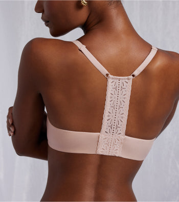 future foundation  front close racerback bra