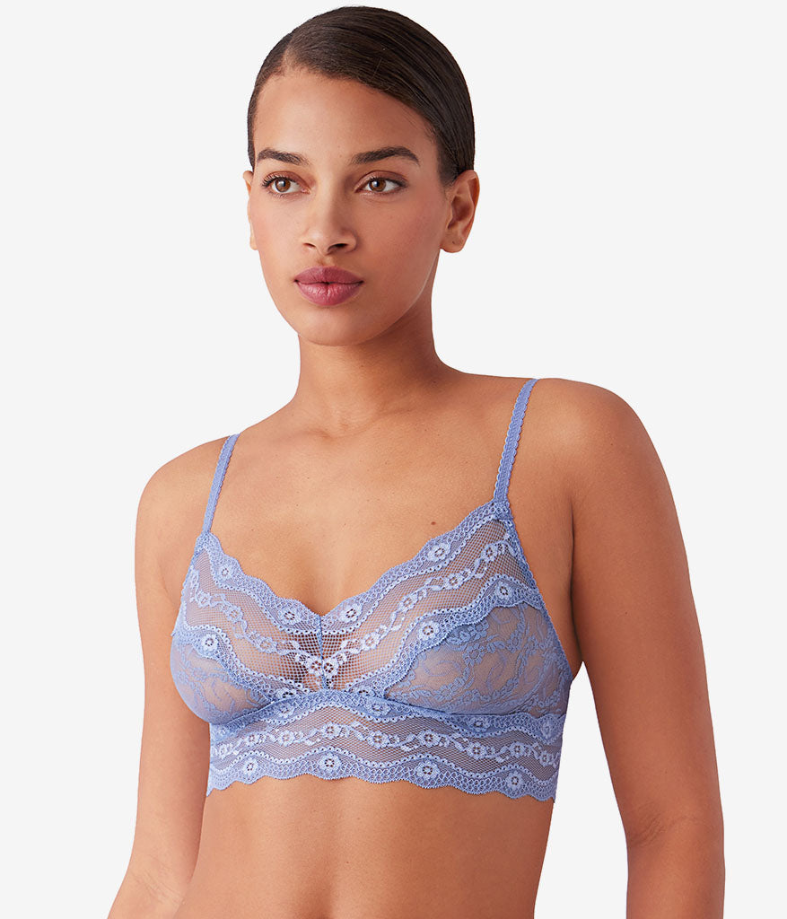 Lace Kiss Bralette: Country Blue