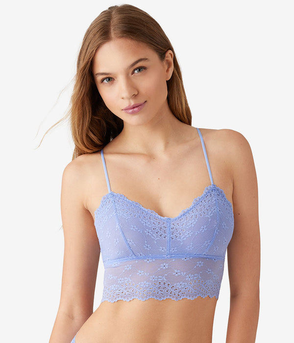 Inspired Eyelet Bralette: Pale Iris