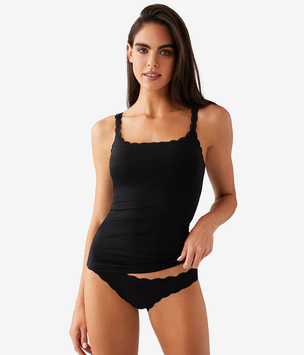 Inspired Eyelet Shelf Bra Cami: Night