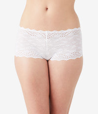 Inspired Eyelet Boyshort: White