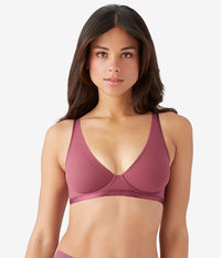 Nearly Nothing Plunge Underwire Bra: Maroon