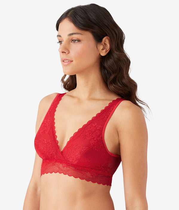 No Strings Attached Bralette: Crimson Red