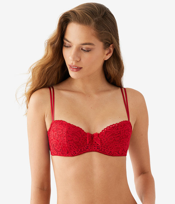 Ciao Bella Balconette Bra: Savvy Red
