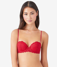 Lace Encounter Contour Bra: Crimson Red