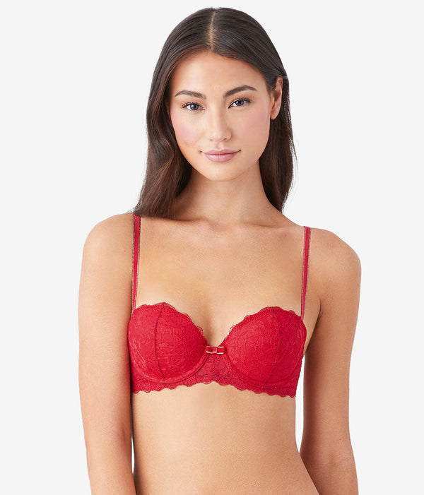 Lace Encounter Contour Bra: Crimson Red