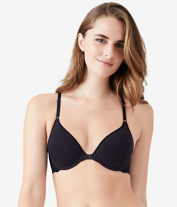 Inspired Eyelet Front Close T-Shirt Bra: Night