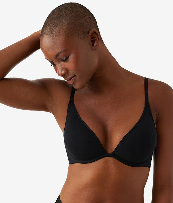 Cotton To A Tee Plunge T-Shirt Bra: Night