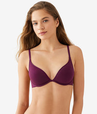 Cotton To A Tee Plunge T-Shirt Bra: Potent Purple