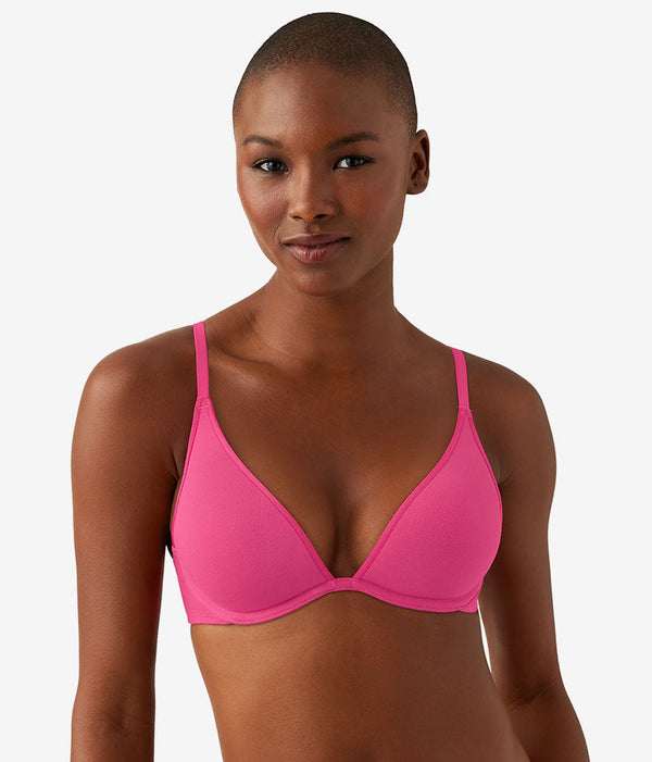 Cotton To A Tee Plunge T-Shirt Bra: Raspberry Sorbet