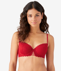 No Strings Attached Contour Bra: Crimson Red