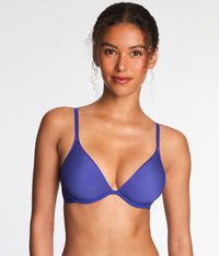 Full Transparency Plunge T-shirt Bra: Spectrum Blue