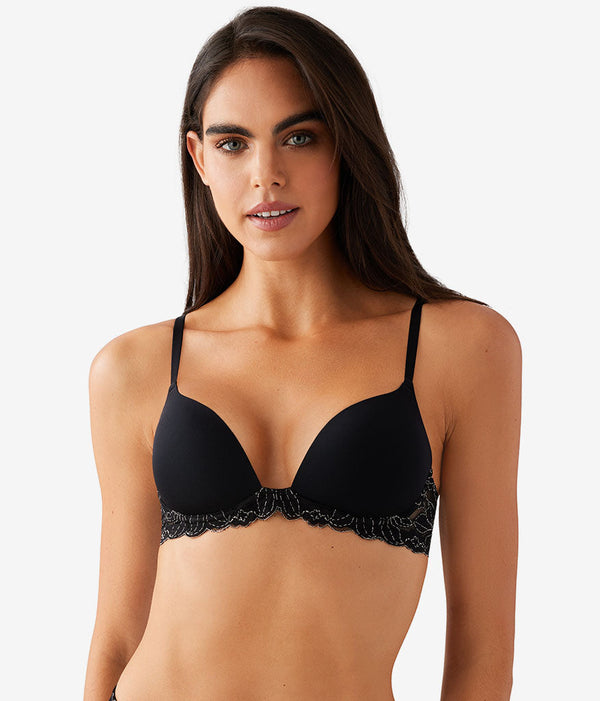 Feeling Famous Wire Free Push Up Bra: Night/Angel Wing