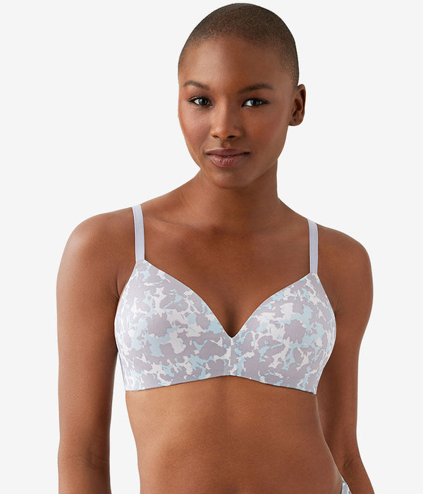 Future Foundation Wire Free T-Shirt Bra: Dream Blue/Gray Camouflage