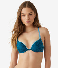 Shadow Scene Front Close Push Up Bra: Blue Coral