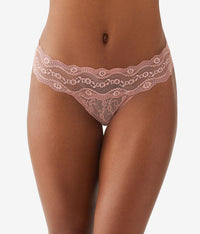 Lace Kiss Thong: Burlwood