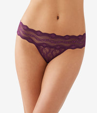 Lace Kiss Thong: Potent Purple