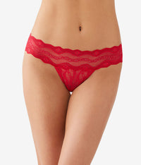 Lace Kiss Thong: Crimson Red