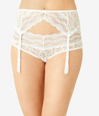 Lace Kiss Garter Belt: White