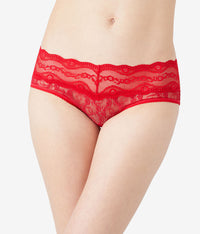 Lace Kiss Hipster: Crimson Red