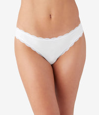 Inspired Eyelet Thong: White
