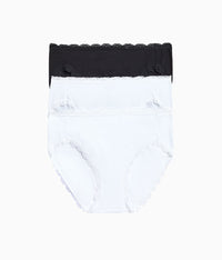 Inspired Eyelet Hi-Leg Panty Pack: White/White/Night