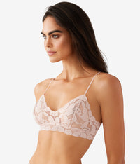 Feeling Famous Bralette: Rose Smoke/White