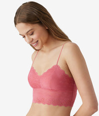 Inspired Eyelet Bralette: Slate Rose