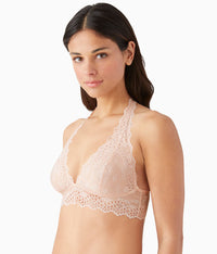 Inspired Eyelet Halter Bralette: Rose Smoke