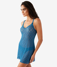 Lace Kiss Chemise: Moroccan Blue