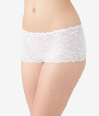Inspired Eyelet Boyshort: White