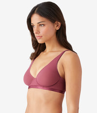 Nearly Nothing Plunge Underwire Bra: Maroon