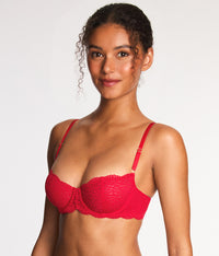 Untamed Demi Underwire Bra: Lipstick Red