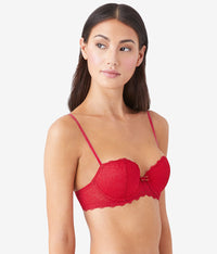Lace Encounter Contour Bra: Crimson Red