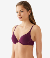 Cotton To A Tee Plunge T-Shirt Bra: Potent Purple