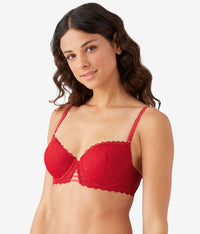 No Strings Attached Contour Bra: Crimson Red