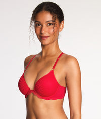 Untamed Front Close T-Shirt Bra: Lipstick Red