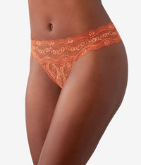 Lace Kiss Thong: Baked Clay