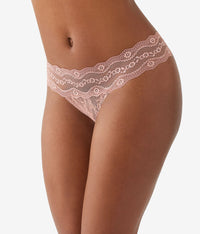 Lace Kiss Thong: Burlwood