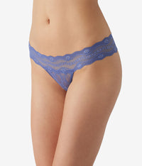 Lace Kiss Thong: Indigo Blue