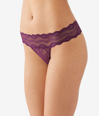Lace Kiss Thong: Potent Purple