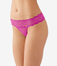Lace Kiss Thong: Fuchsia Red