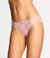 Effortlessly Lace Hi Leg: Blush Pink