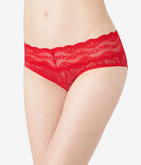 Lace Kiss Hipster: Crimson Red