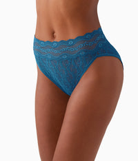 Lace Kiss Hi-Leg: Moroccan Blue