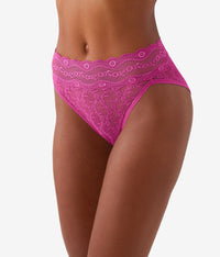 Lace Kiss Hi-Leg: Fuchsia Red