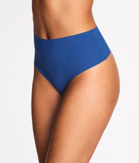 b.bare Hi-Waist Thong: Navy Sails