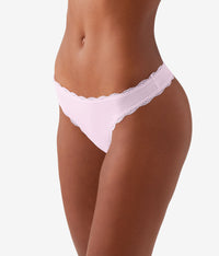 Inspired Eyelet Thong: Pink-A-Boo