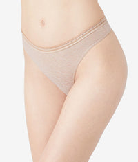 Etched in Style Thong: Au Natural