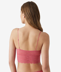 Inspired Eyelet Bralette: Slate Rose
